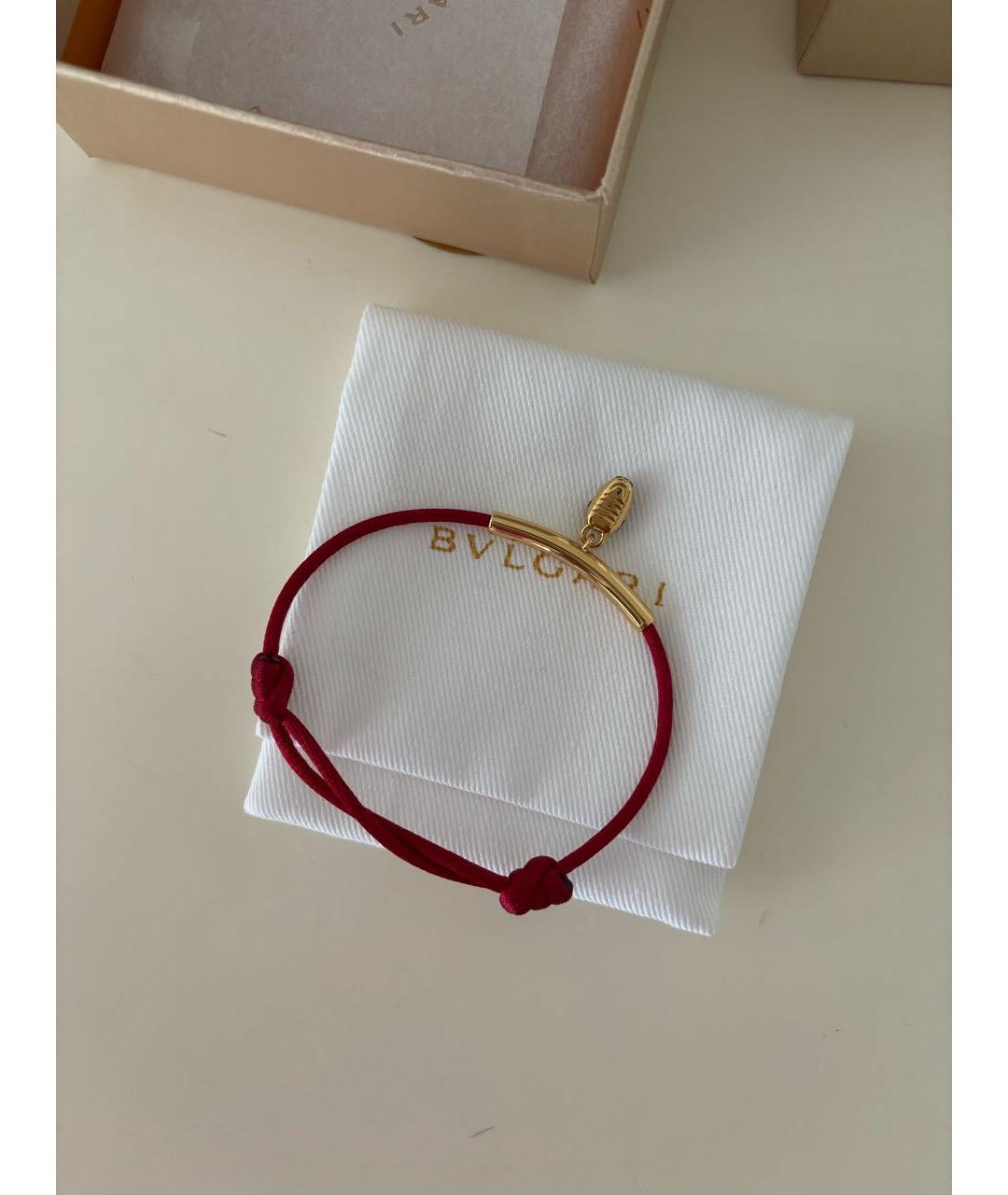 BVLGARI Бордовый латунный браслет, фото 3