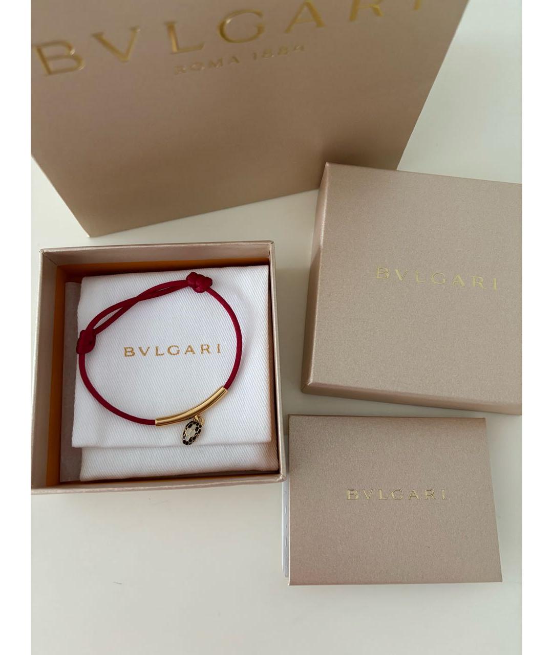 BVLGARI Бордовый латунный браслет, фото 6