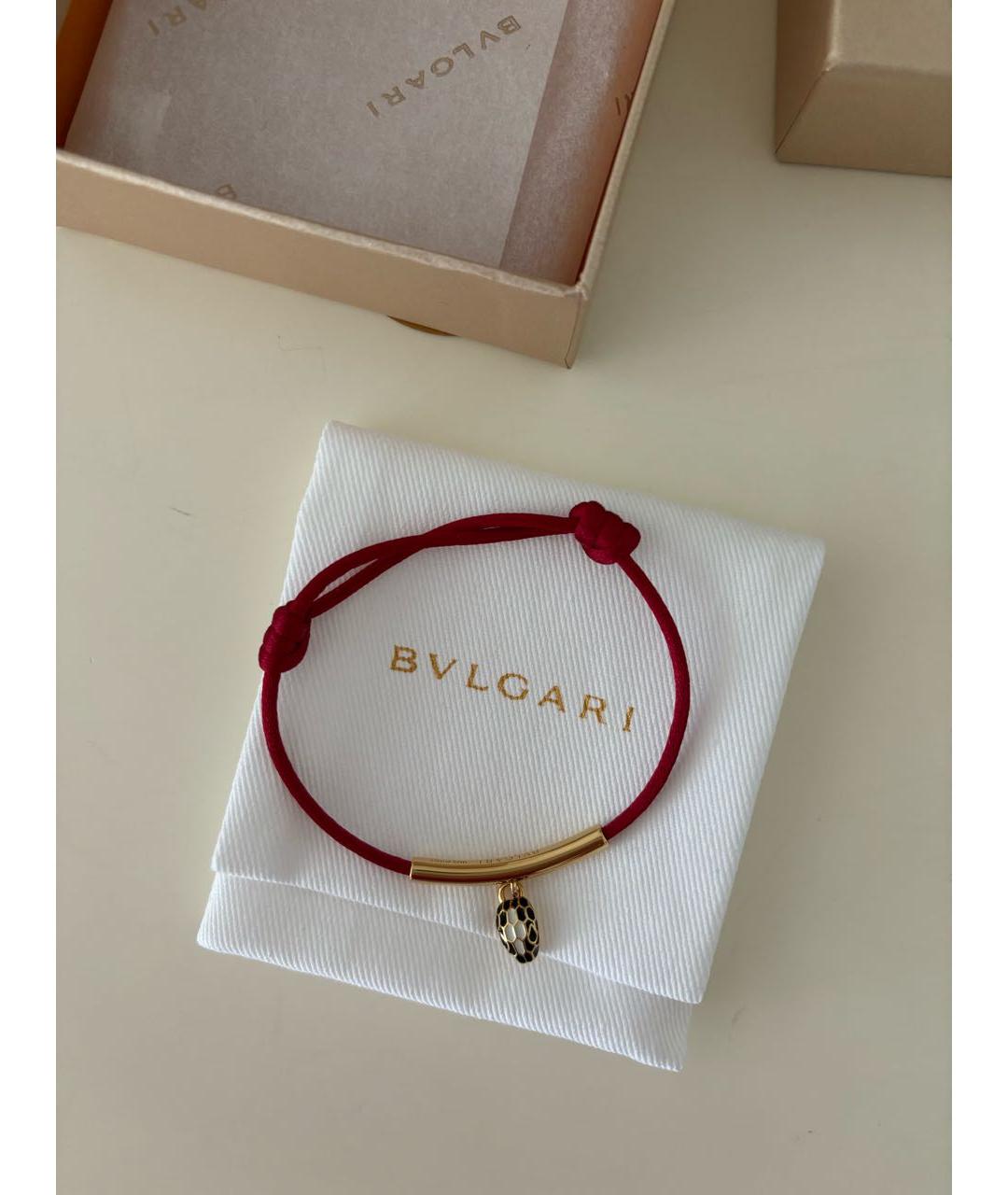 BVLGARI Бордовый латунный браслет, фото 2