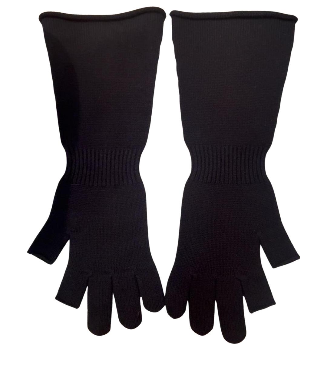 RICK OWENS Черные шерстяные перчатки, фото 1