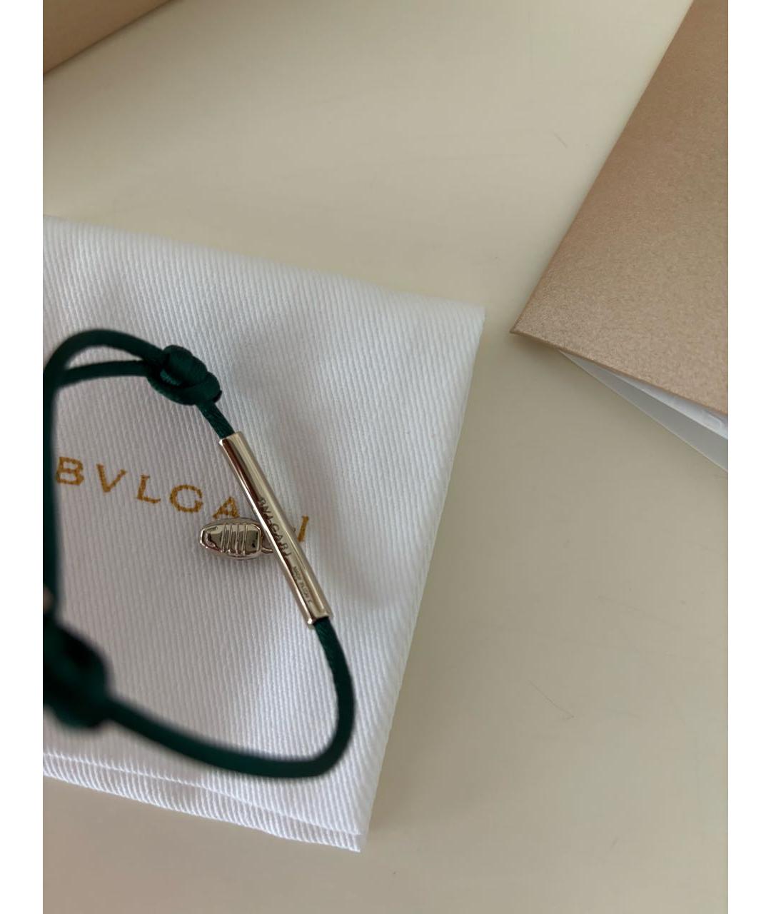BVLGARI Зеленый латунный браслет, фото 4