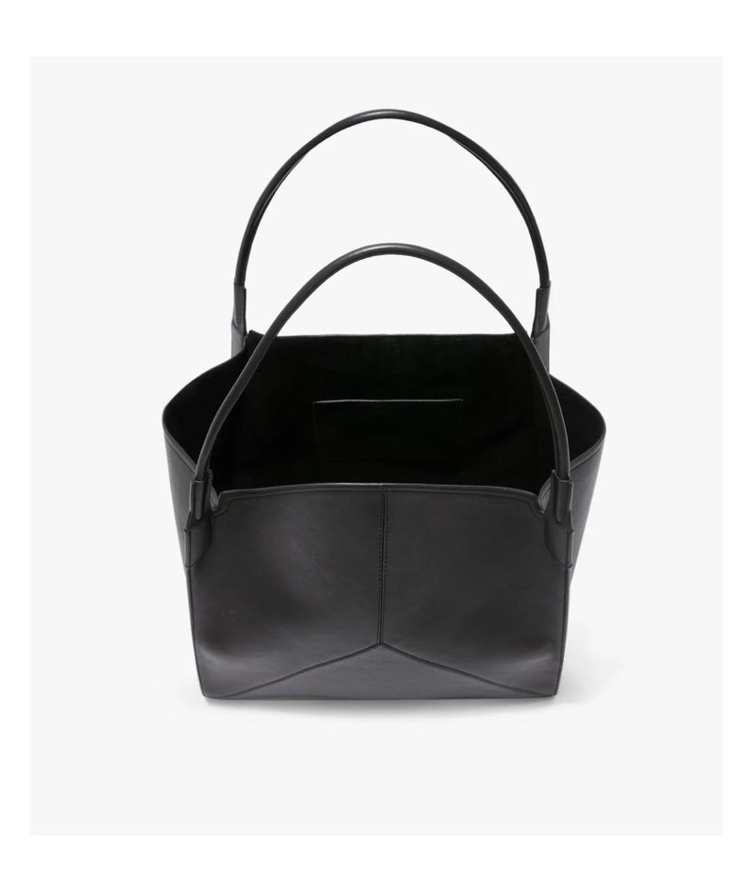 VICTORIA BECKHAM Черная кожаная сумка тоут, фото 2