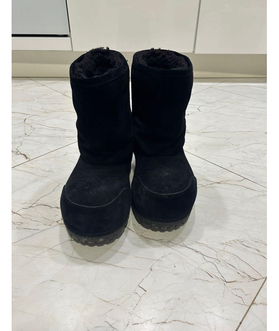 BALENCIAGA Черные замшевые ботинки, фото 3