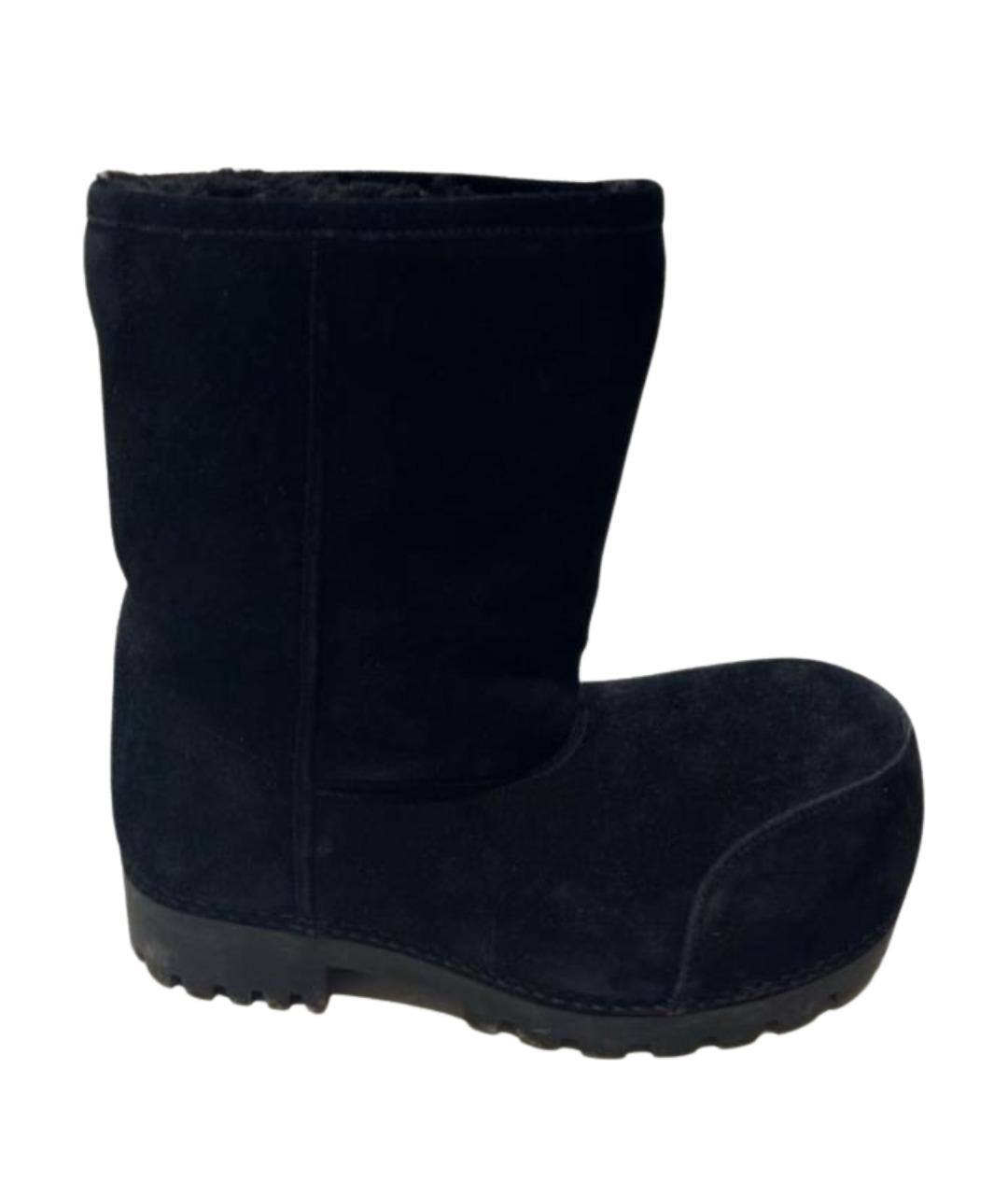 BALENCIAGA Черные замшевые ботинки, фото 1