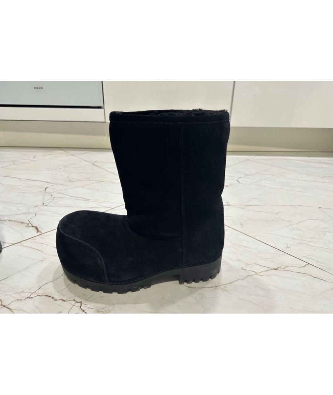 BALENCIAGA Черные замшевые ботинки, фото 7