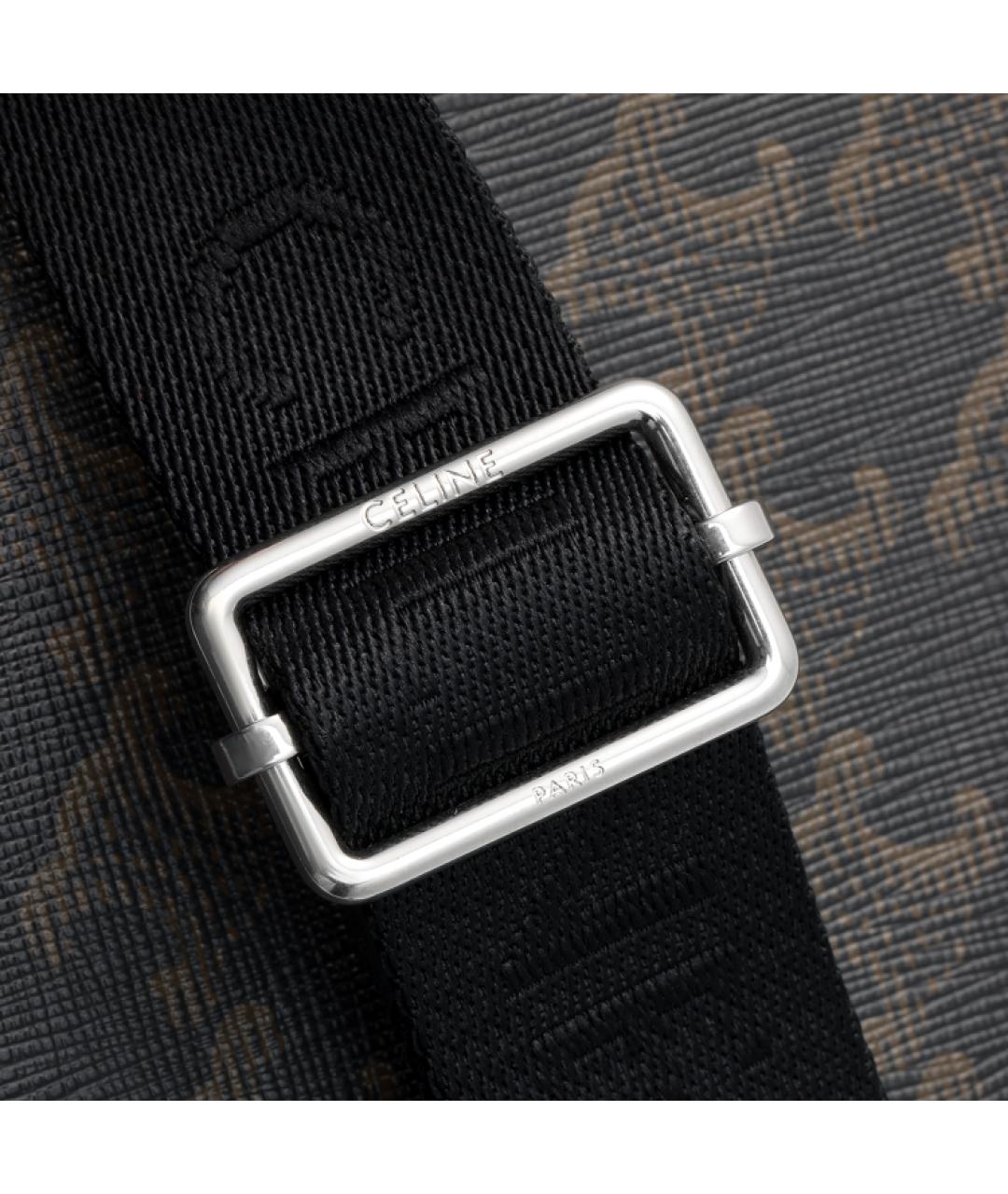 CELINE Черная кожаная сумка на плечо, фото 5