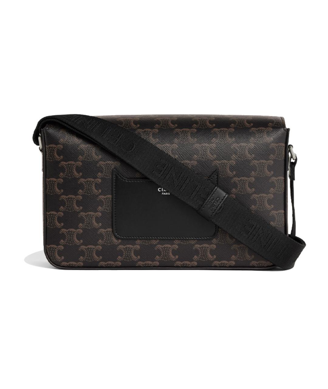 CELINE Черная кожаная сумка на плечо, фото 3