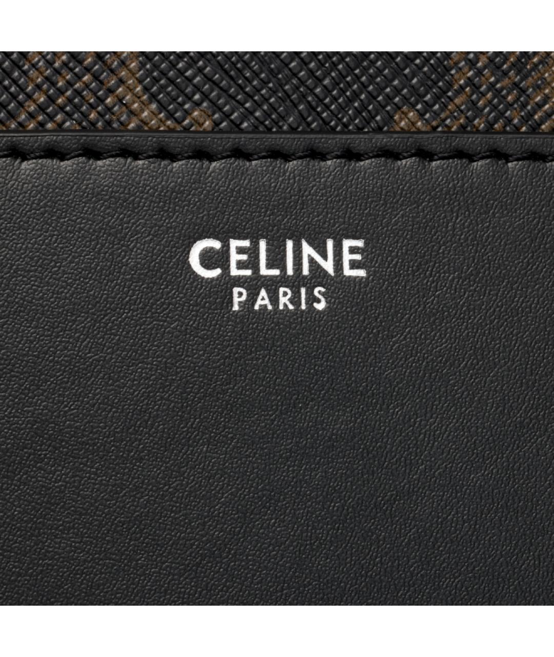 CELINE Черная кожаная сумка на плечо, фото 6