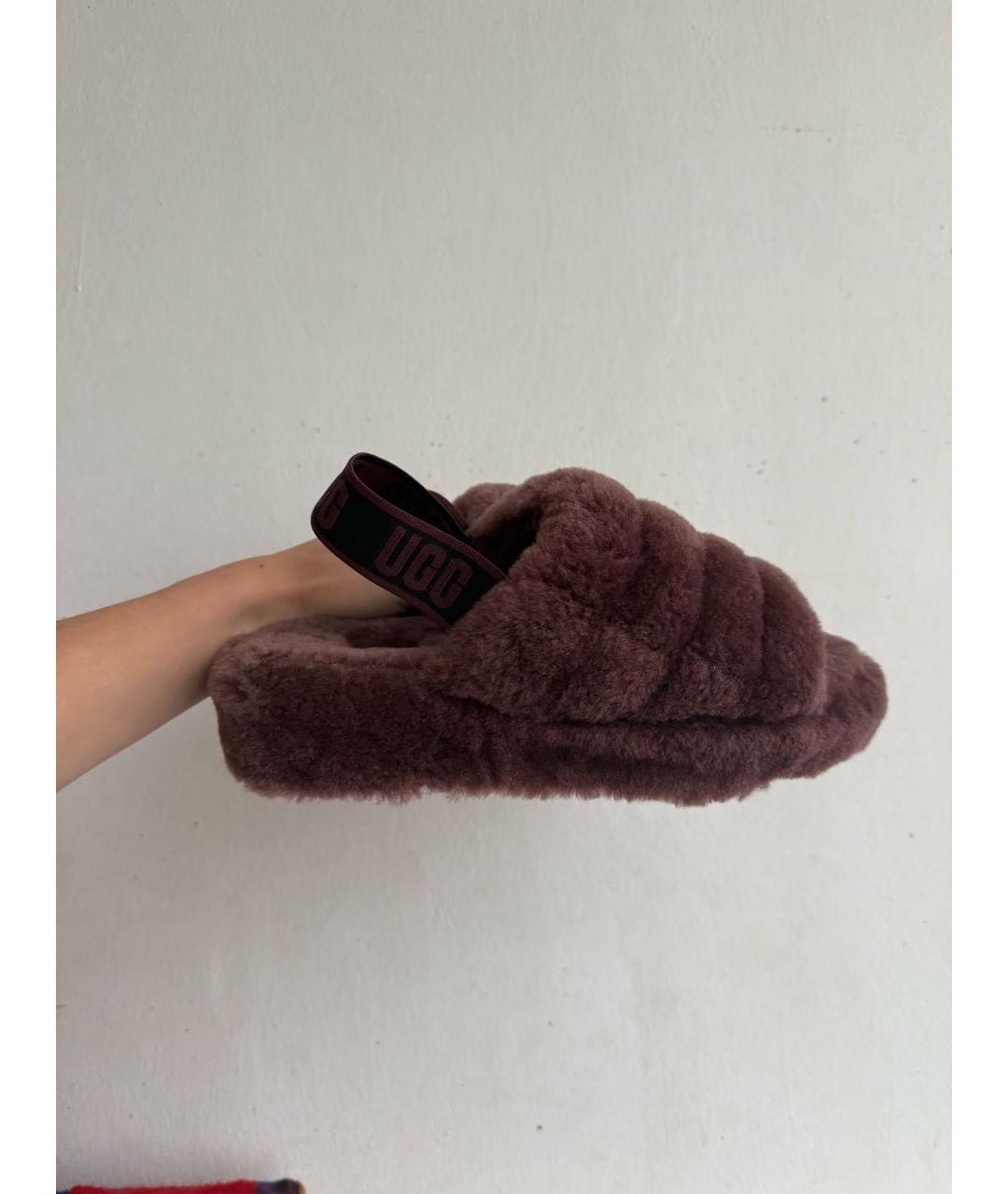 UGG AUSTRALIA Бордовые сандалии, фото 2