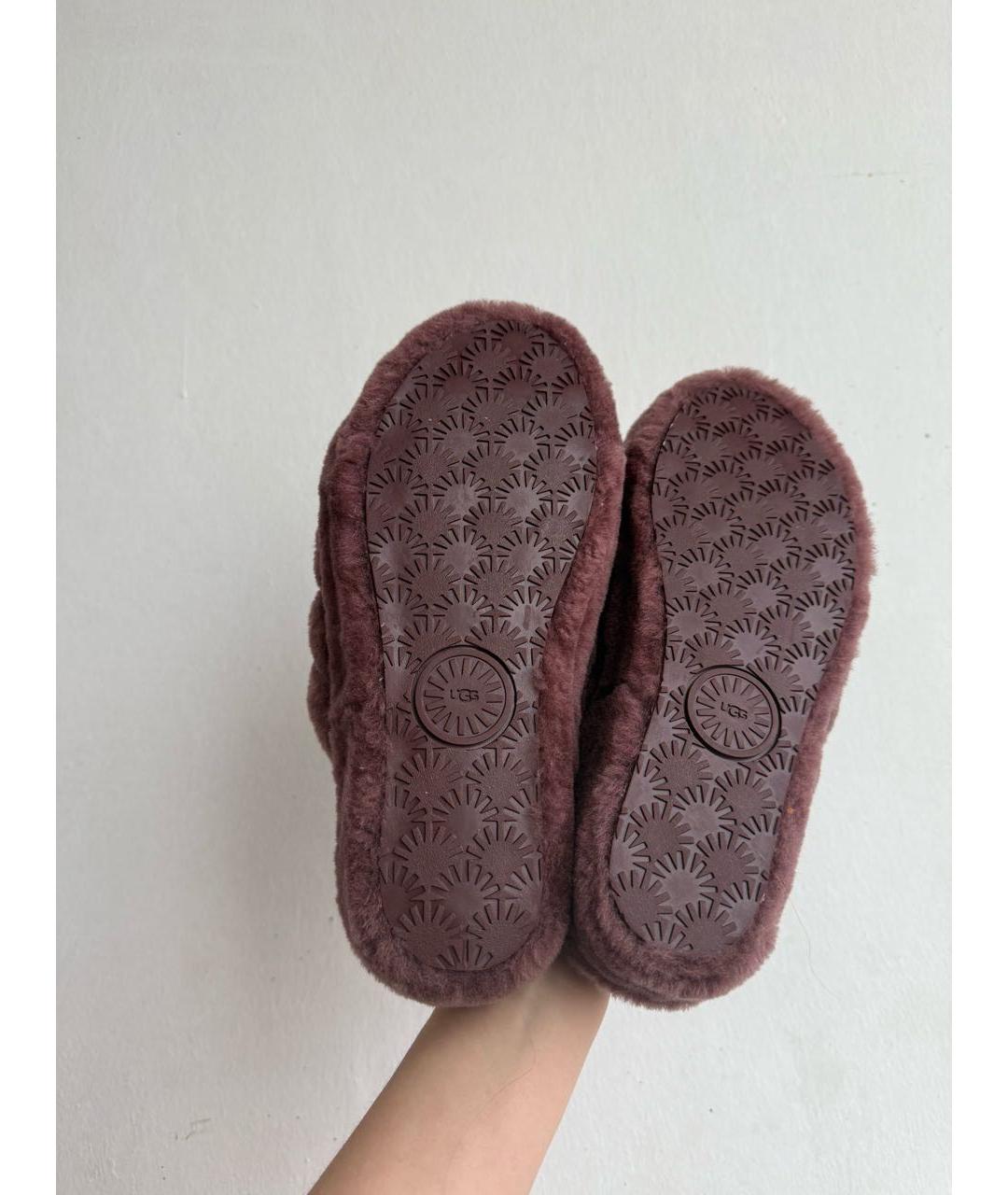 UGG AUSTRALIA Бордовые сандалии, фото 4