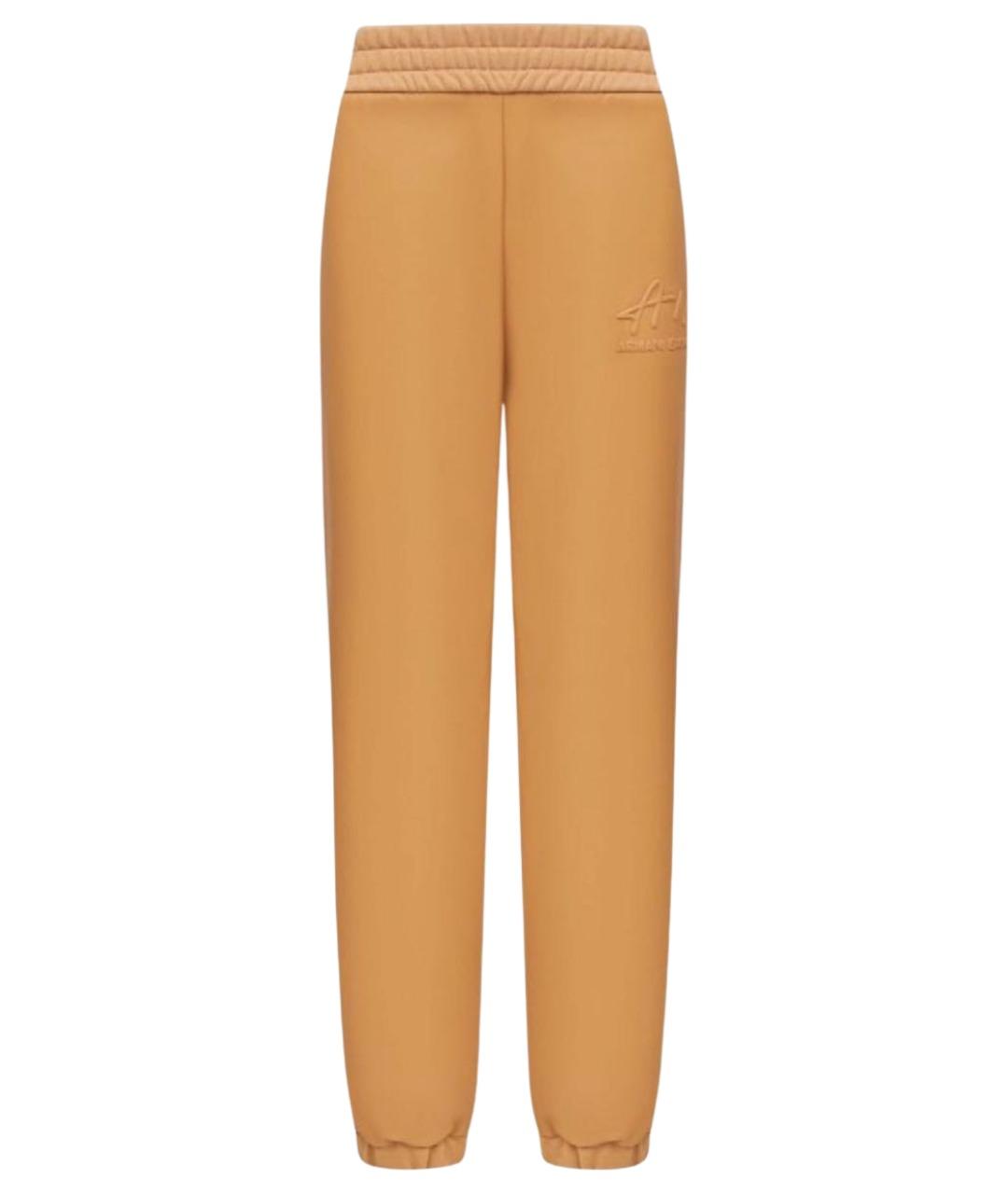 ARMANI EXCHANGE Горчичные хлопковые спортивные брюки и шорты, фото 1