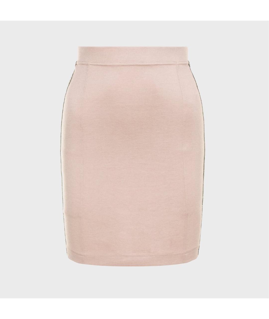 CALVIN KLEIN Розовая хлопко-эластановая юбка мини, фото 5
