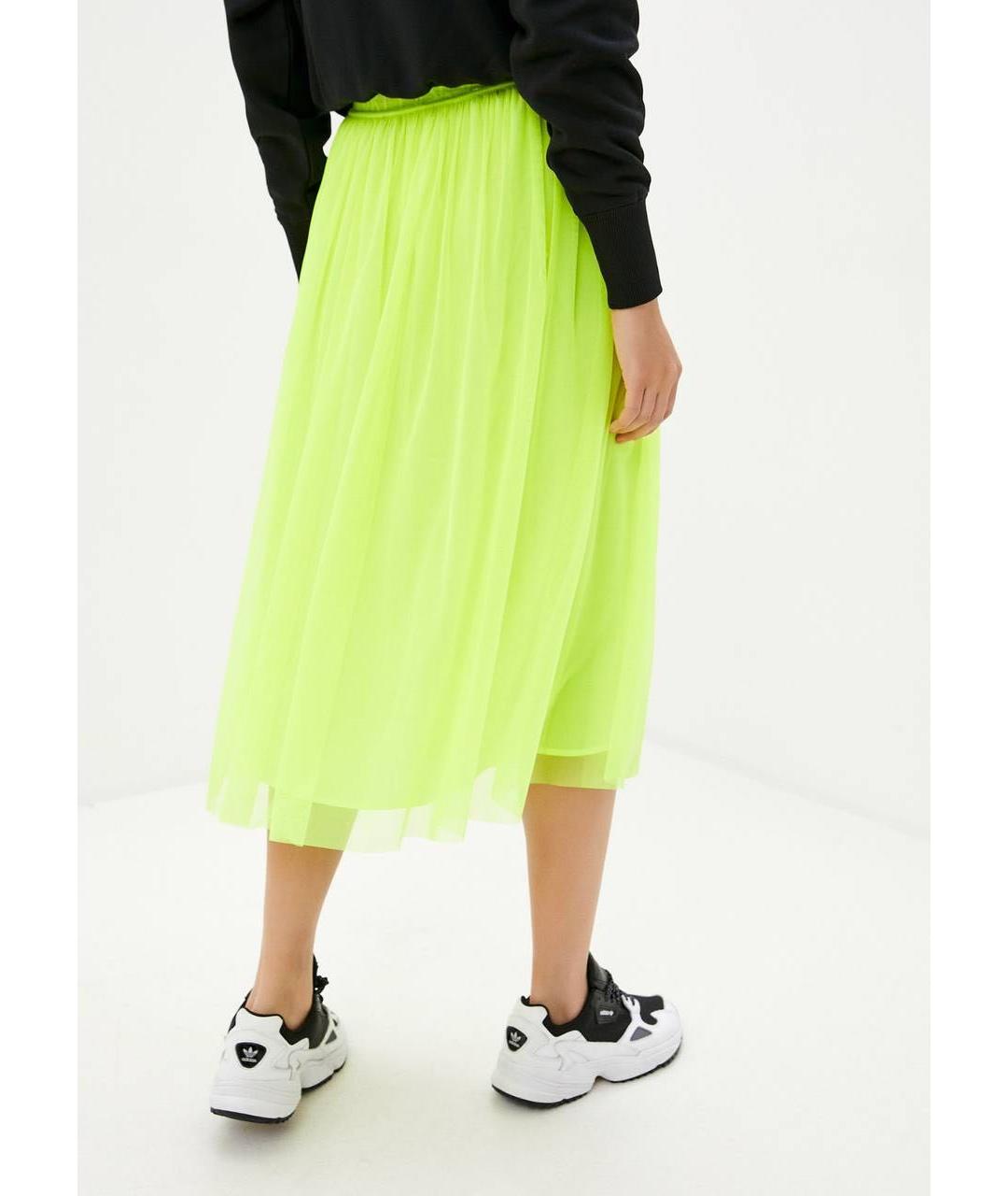 CALVIN KLEIN Салатовая полиэстеровая юбка миди, фото 4