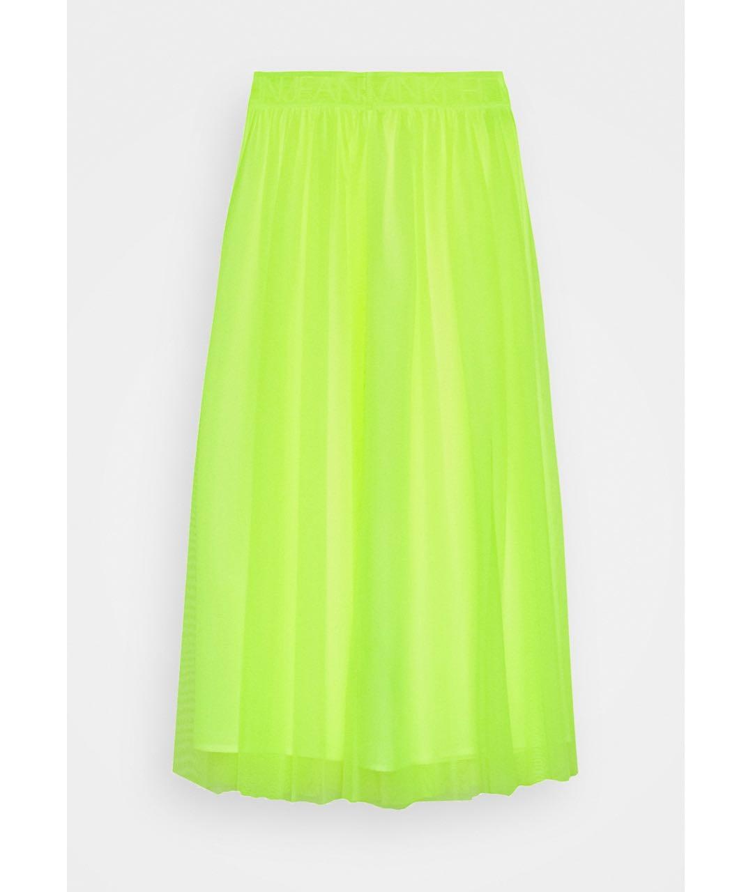 CALVIN KLEIN Салатовая полиэстеровая юбка миди, фото 5