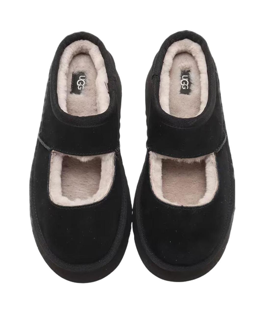UGG AUSTRALIA Черные нубуковые мюли, фото 4