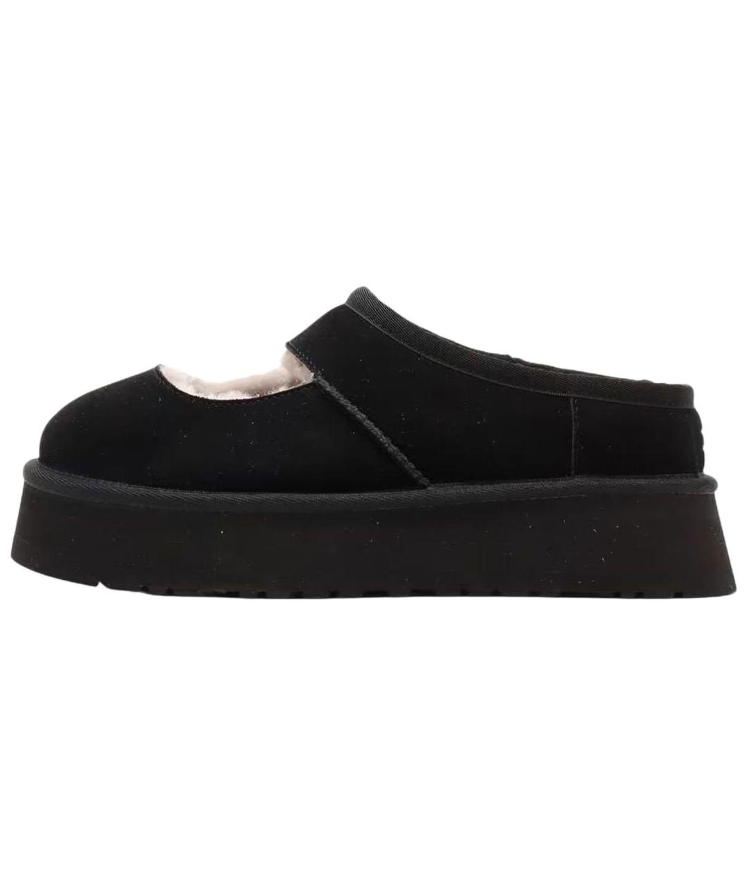 UGG AUSTRALIA Черные нубуковые мюли, фото 2