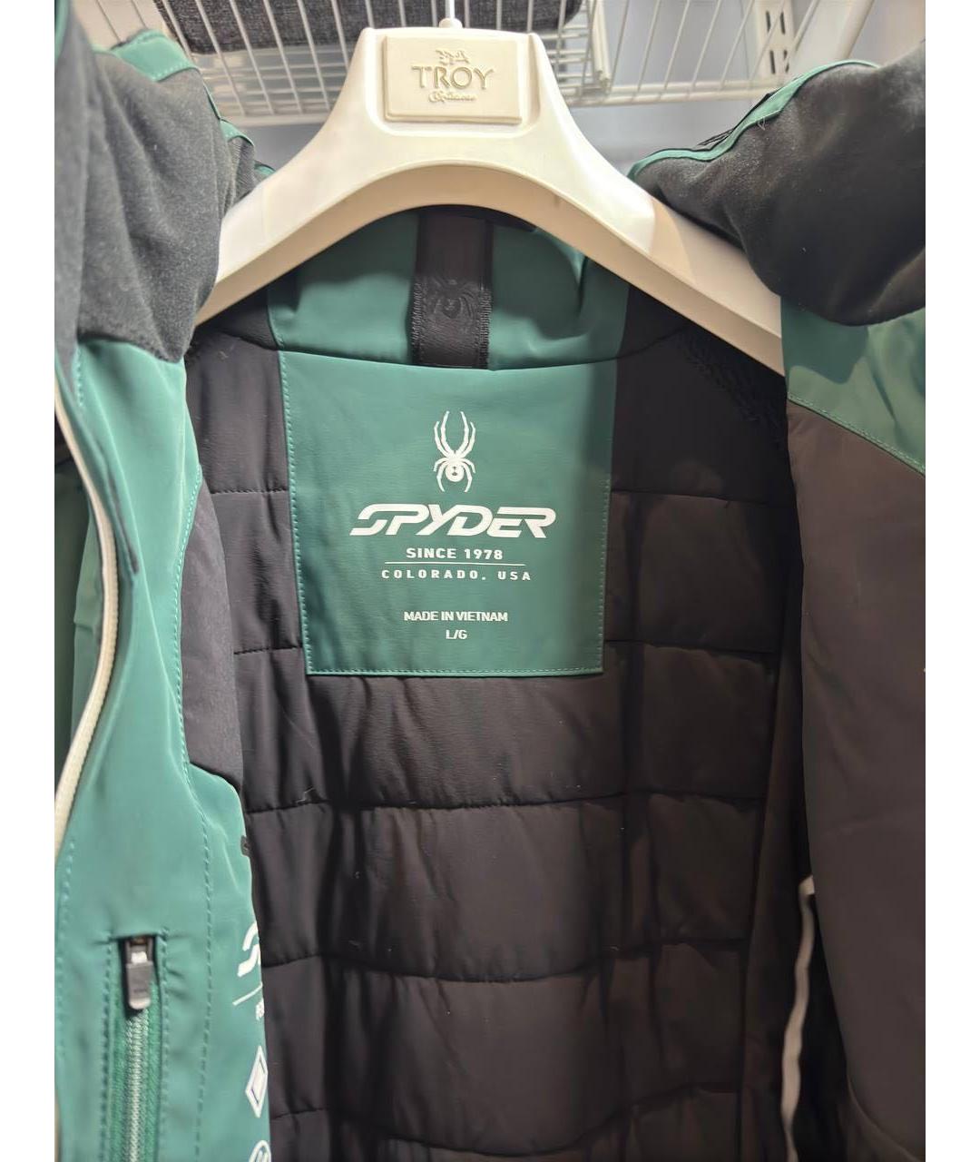 SPYDER Зеленая полиэстеровая куртка, фото 3