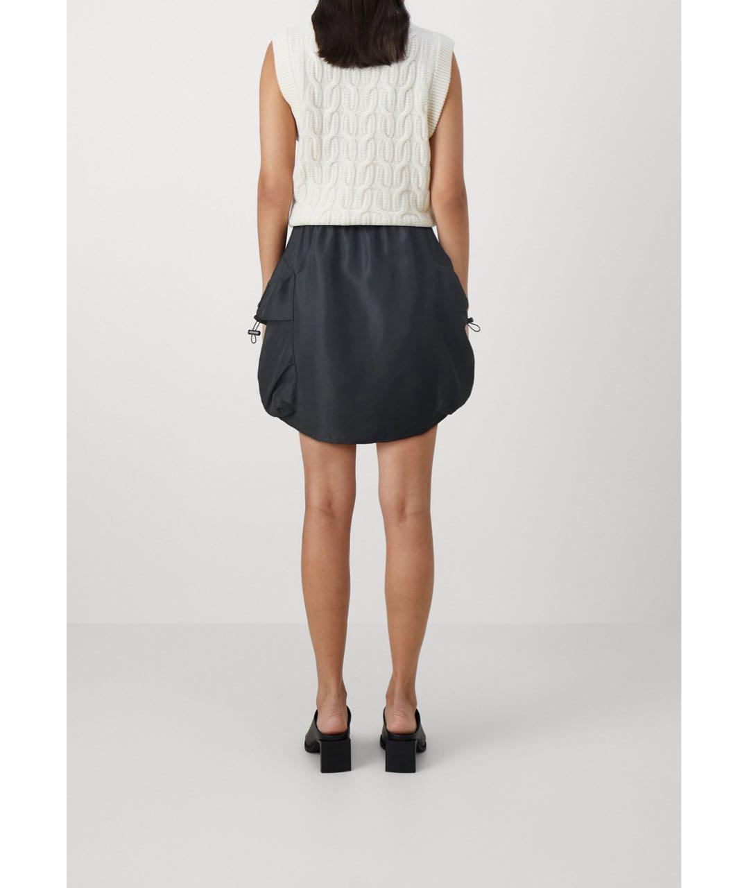 KARL LAGERFELD Черная полиэстеровая юбка мини, фото 4