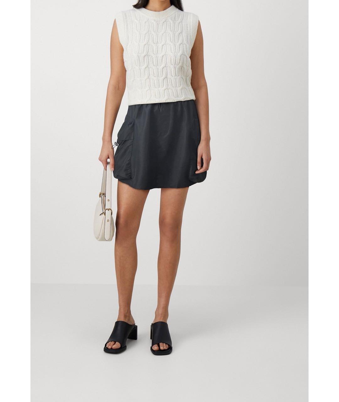 KARL LAGERFELD Черная полиэстеровая юбка мини, фото 3