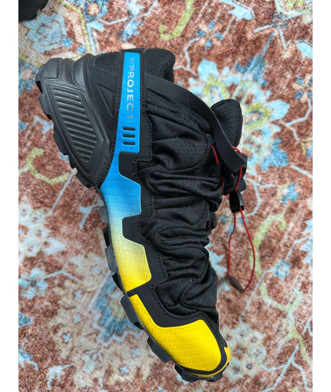 Y/PROJECT Черные низкие кроссовки / кеды, фото 5