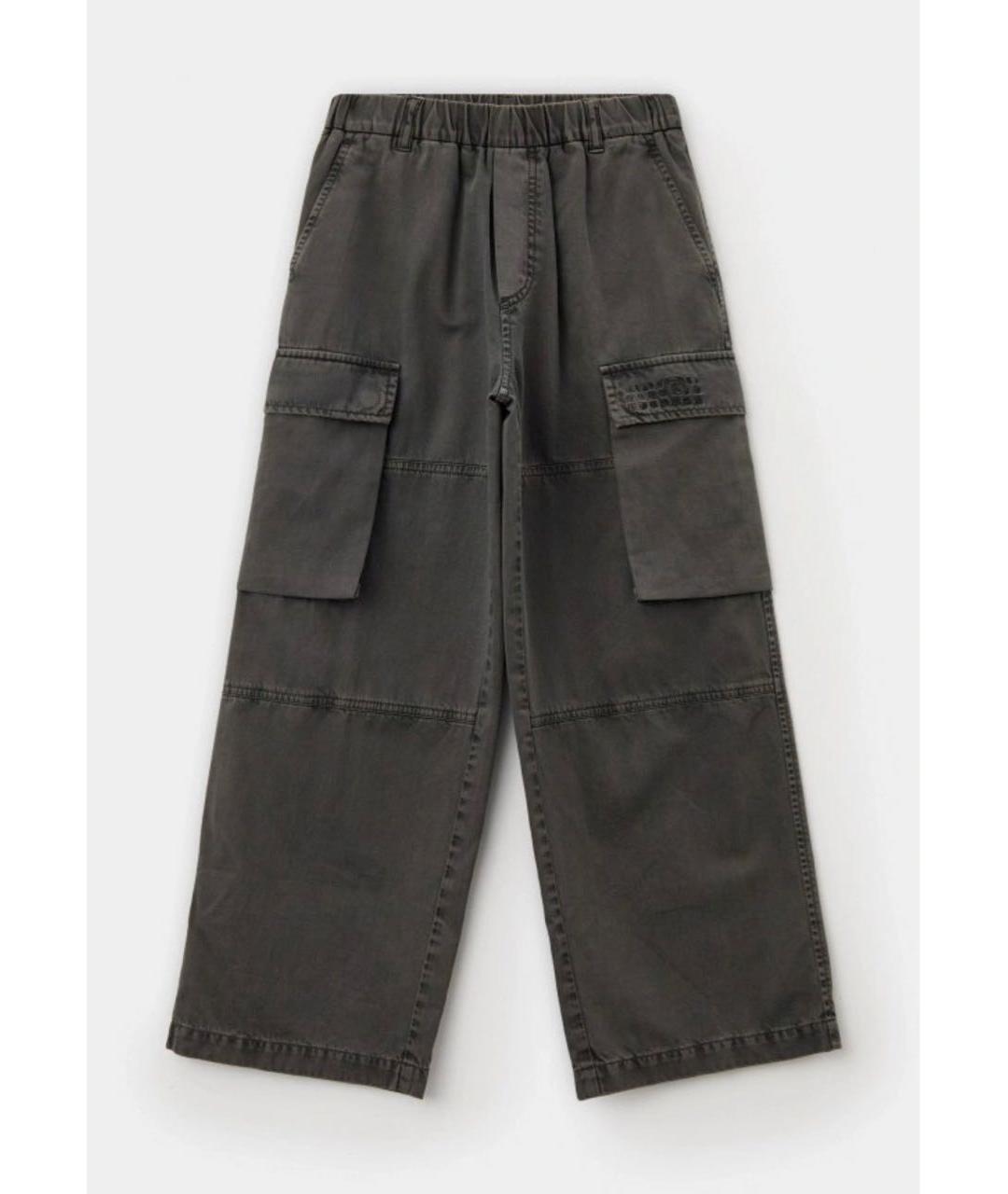 MM6 MAISON MARGIELA Серые хлопковые брюки и шорты, фото 5