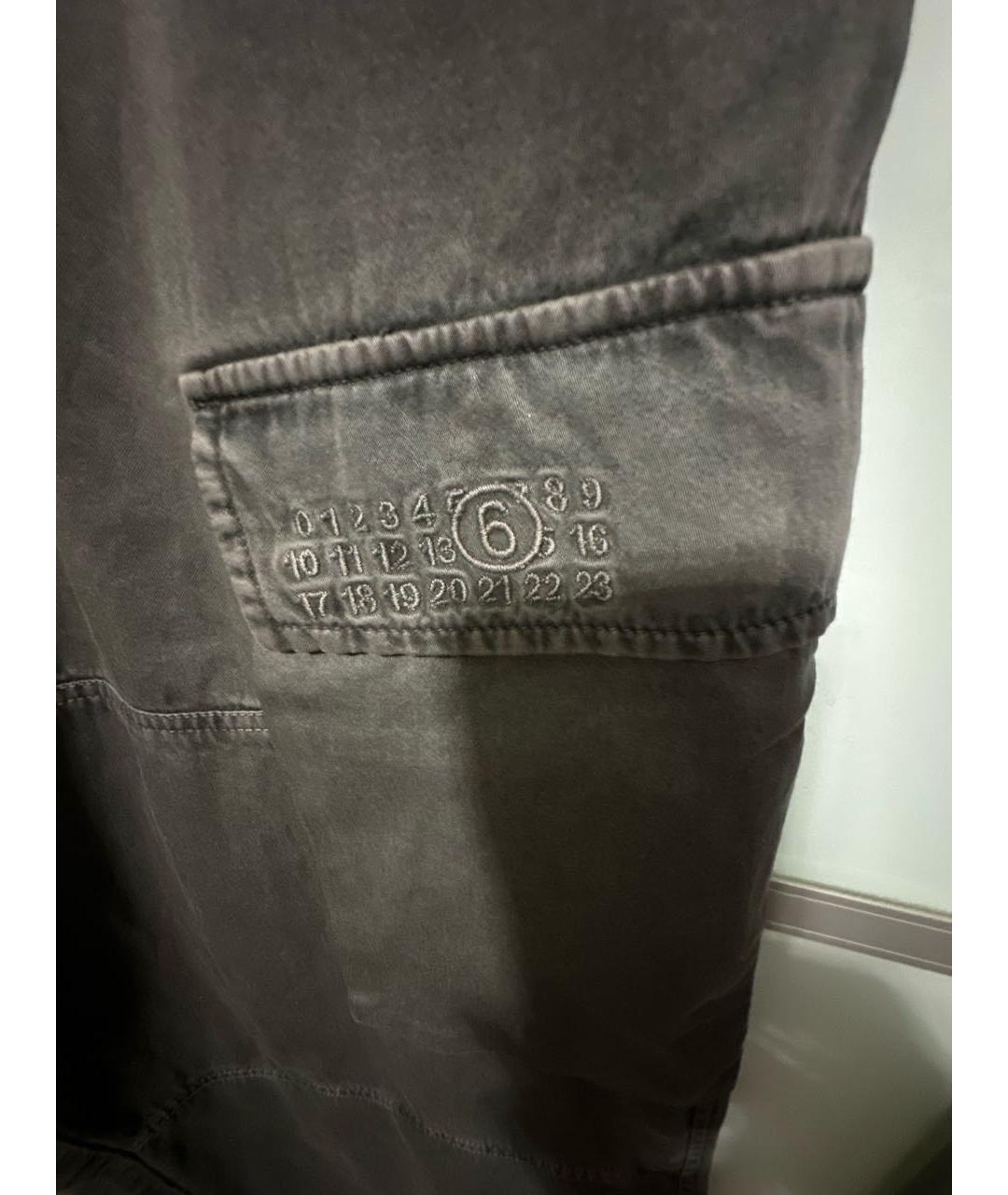 MM6 MAISON MARGIELA Серые хлопковые брюки и шорты, фото 4