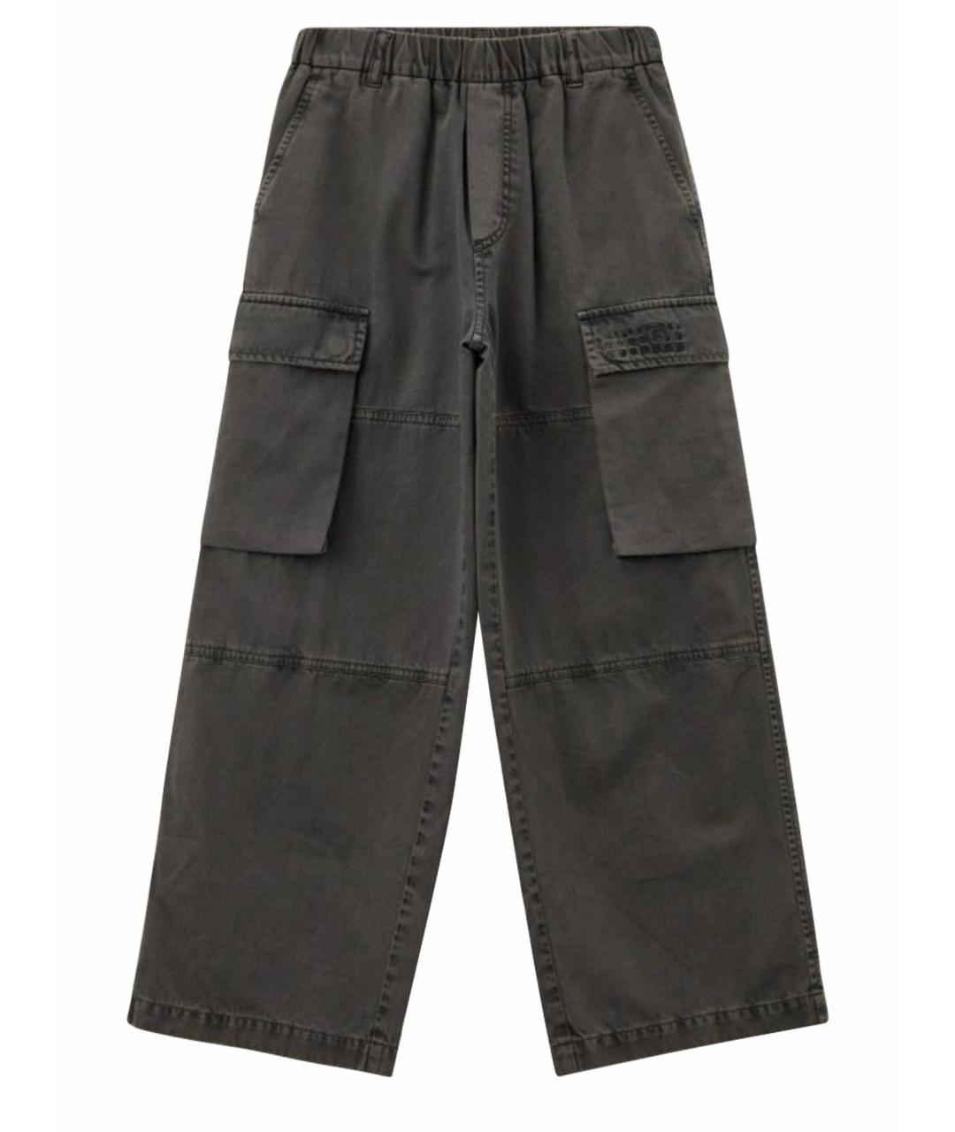 MM6 MAISON MARGIELA Серые хлопковые брюки и шорты, фото 1