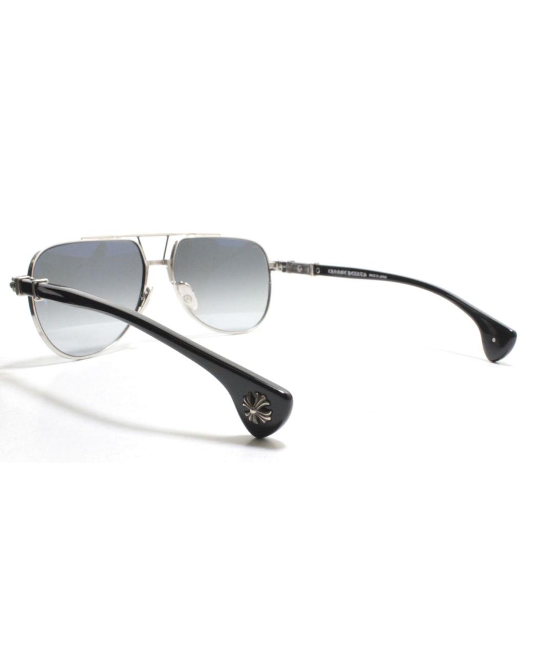 CHROME HEARTS Черные металлические солнцезащитные очки, фото 2