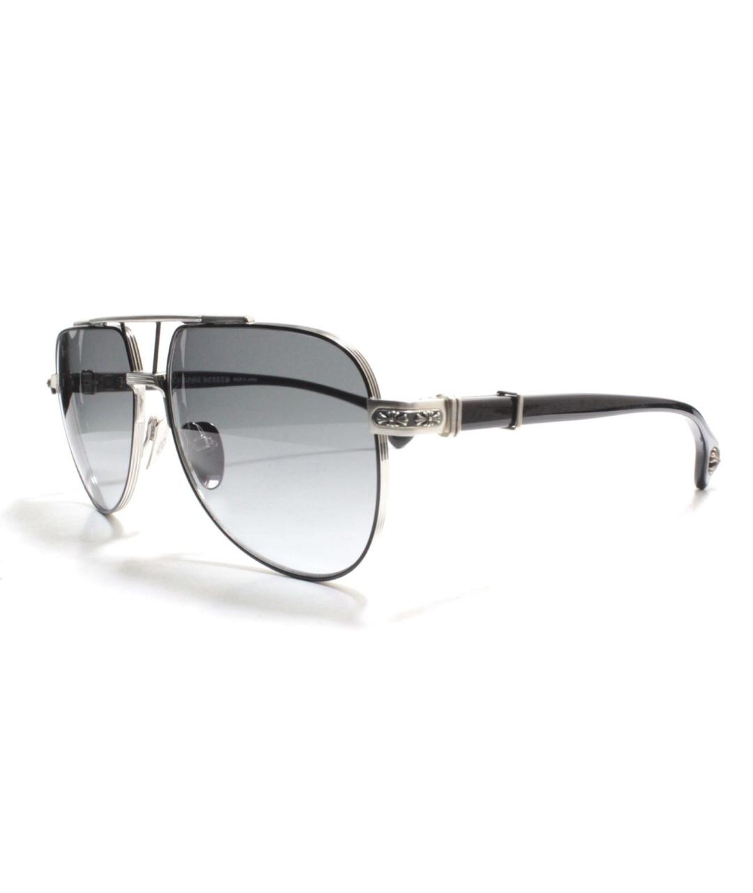 CHROME HEARTS Черные металлические солнцезащитные очки, фото 3