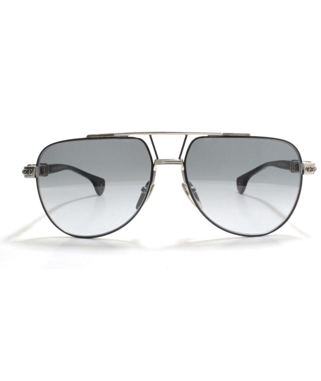 CHROME HEARTS Черные металлические солнцезащитные очки, фото 4