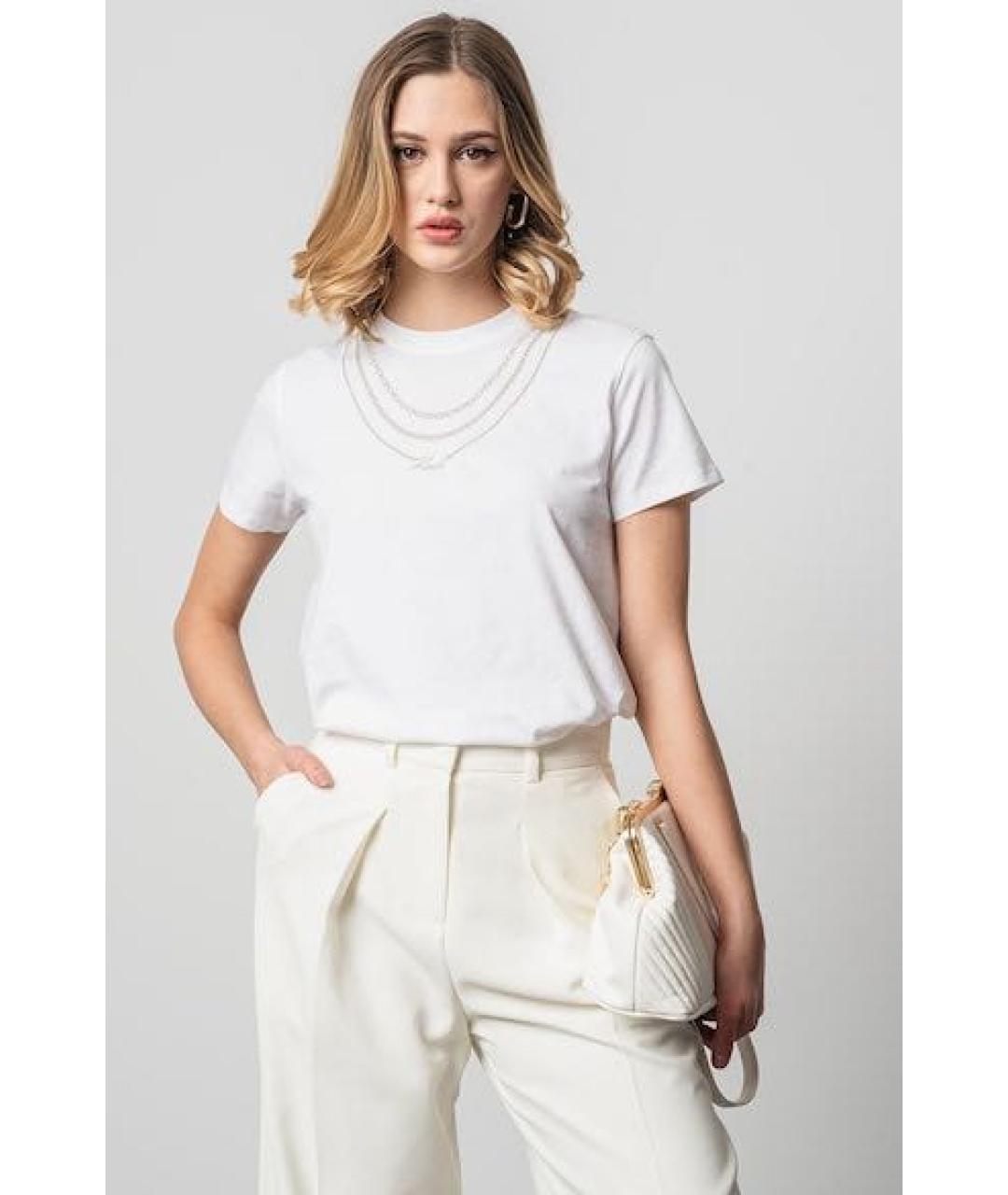 KARL LAGERFELD Белая хлопко-эластановая футболка, фото 2