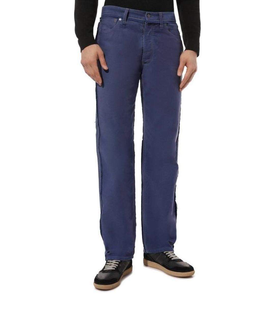 MAISON MARGIELA Синие хлопковые джинсы, фото 6