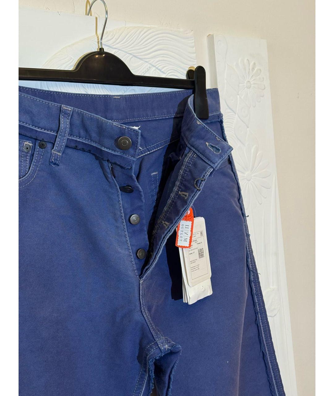 MAISON MARGIELA Синие хлопковые джинсы, фото 4