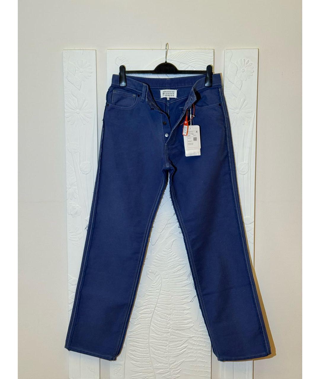 MAISON MARGIELA Синие хлопковые джинсы, фото 2