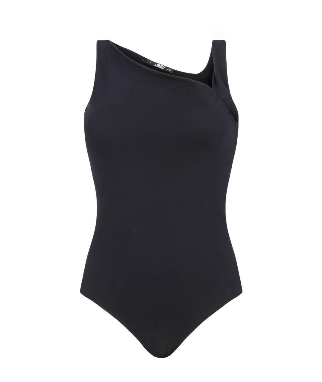 KARL LAGERFELD Черное хлопко-эластановое боди, фото 5