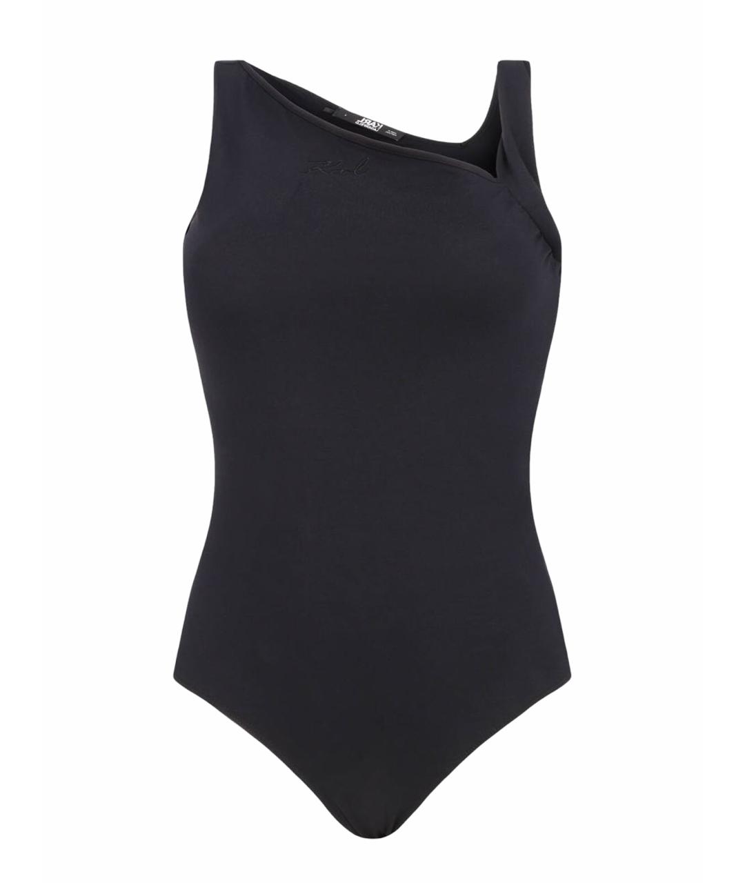 KARL LAGERFELD Черное хлопко-эластановое боди, фото 1