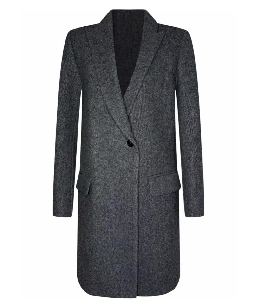 ZADIG & VOLTAIRE Серое шерстяное пальто, фото 6