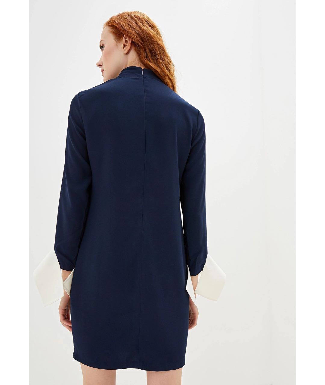 ARMANI EXCHANGE Темно-синее полиэстеровое вечернее платье, фото 3