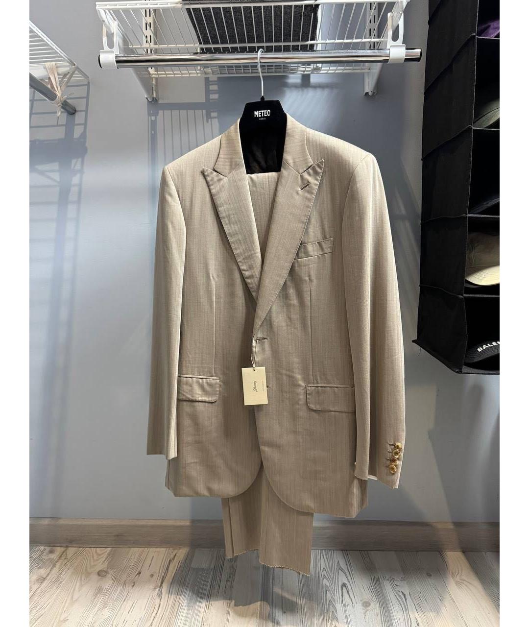 BRIONI Бежевый классический костюм, фото 2