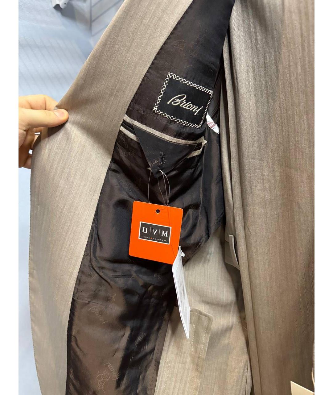 BRIONI Бежевый классический костюм, фото 3