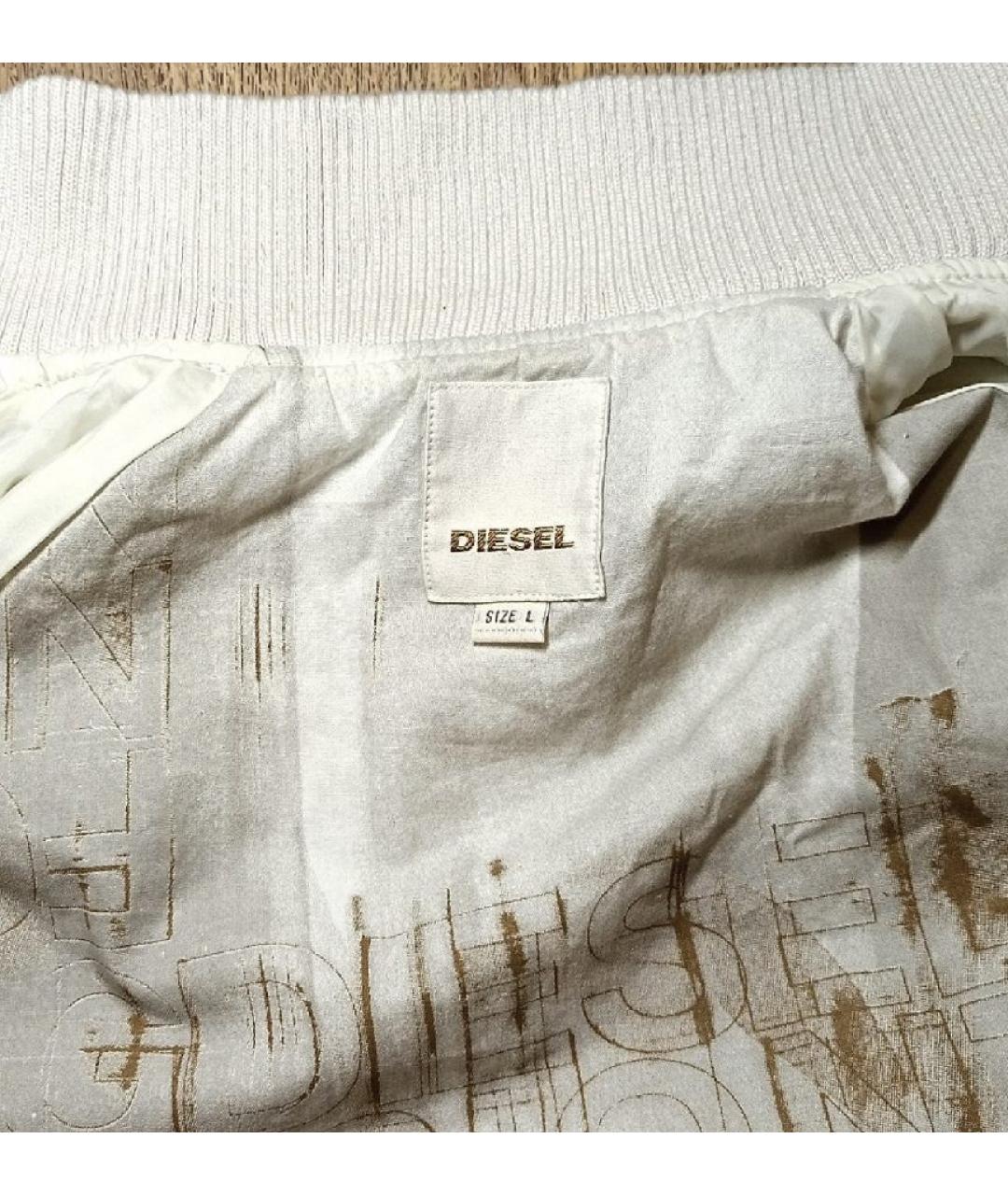 DIESEL Белая хлопковая куртка, фото 4