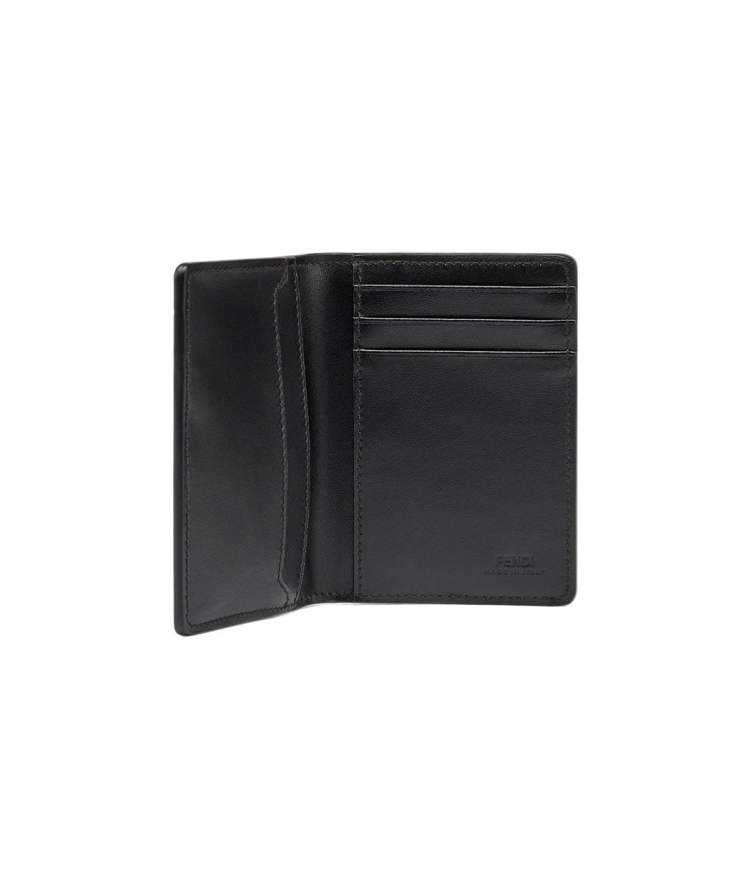 FENDI Черный кожаный кардхолдер, фото 3