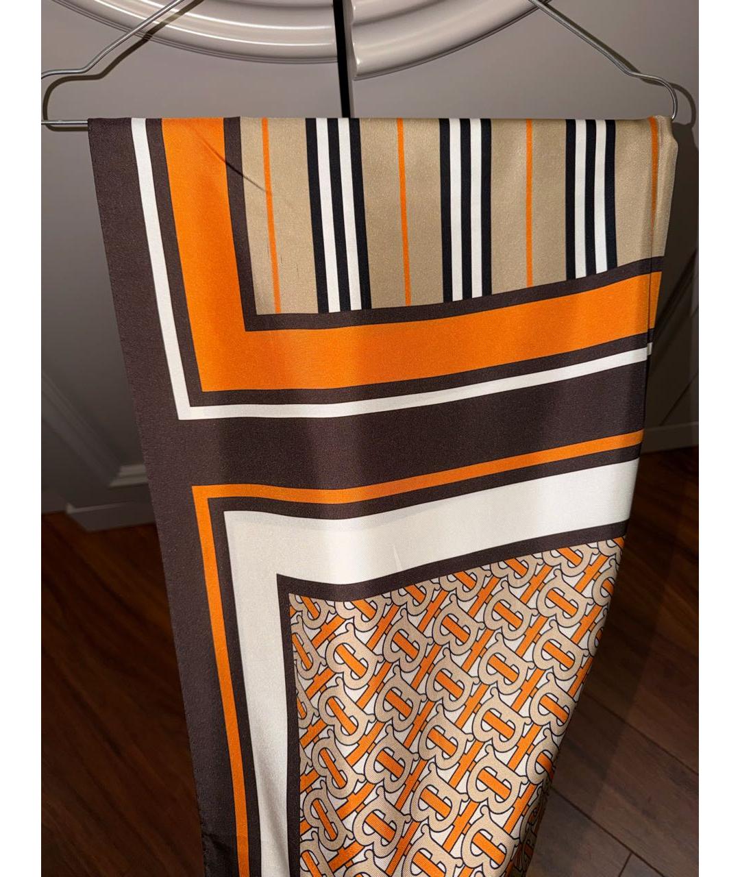 BURBERRY Оранжевый шарф, фото 2