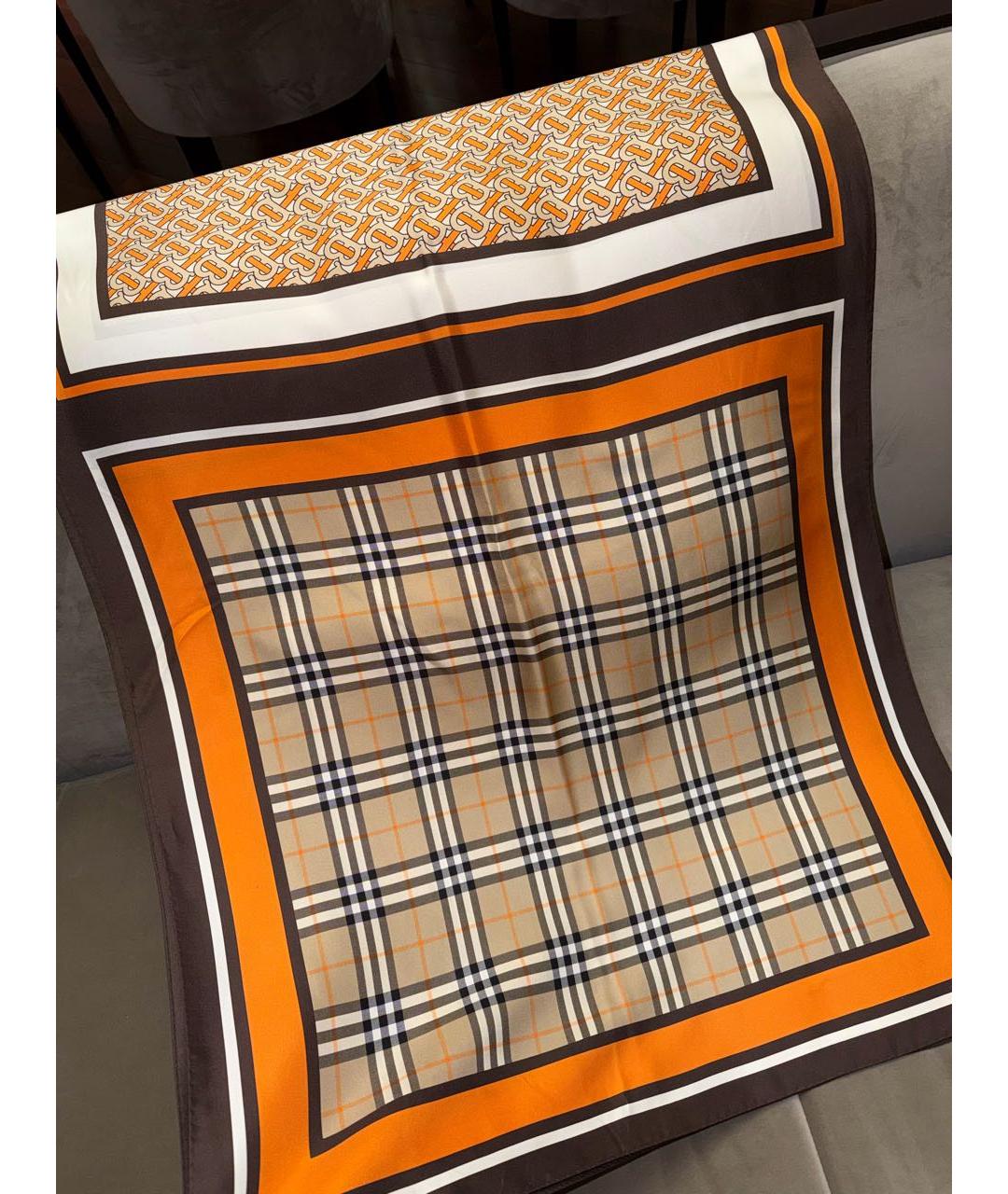 BURBERRY Оранжевый шарф, фото 3