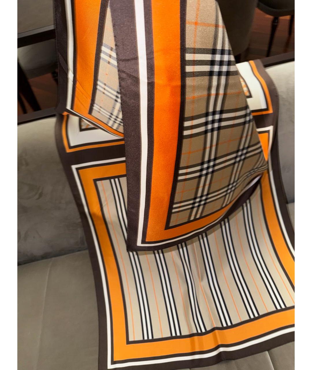 BURBERRY Оранжевый шарф, фото 4