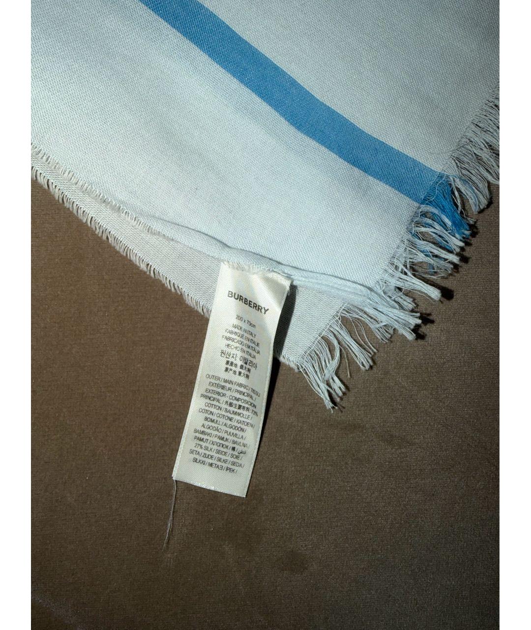 BURBERRY Синий шарф, фото 3
