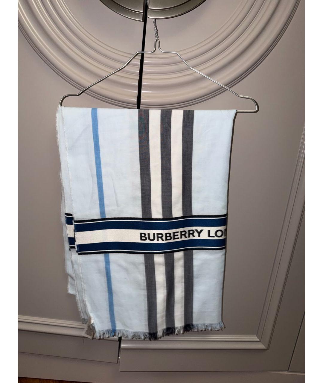 BURBERRY Синий шарф, фото 6
