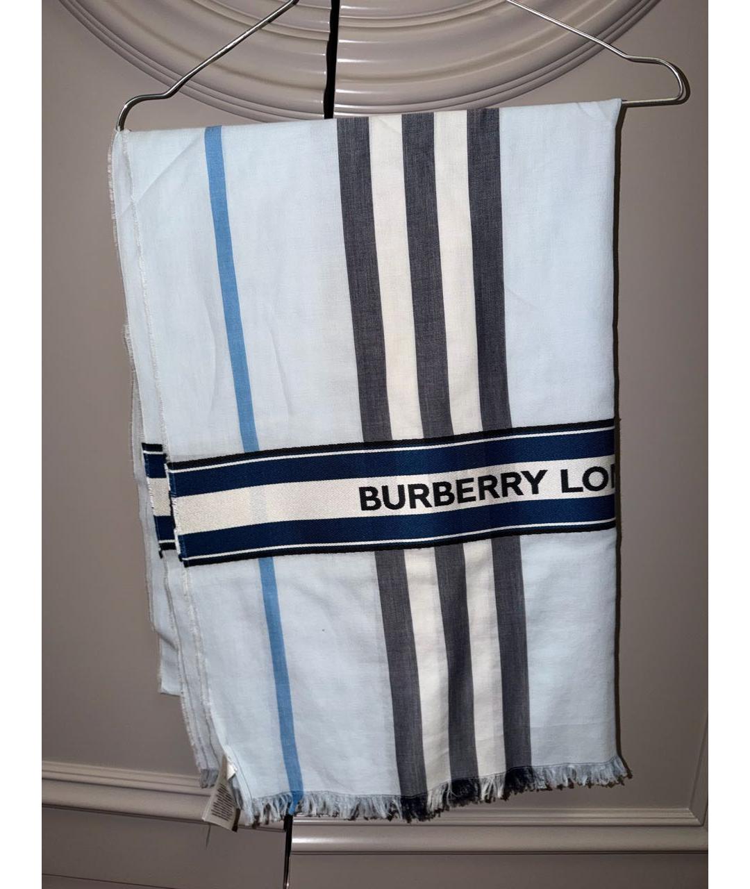 BURBERRY Синий шарф, фото 2