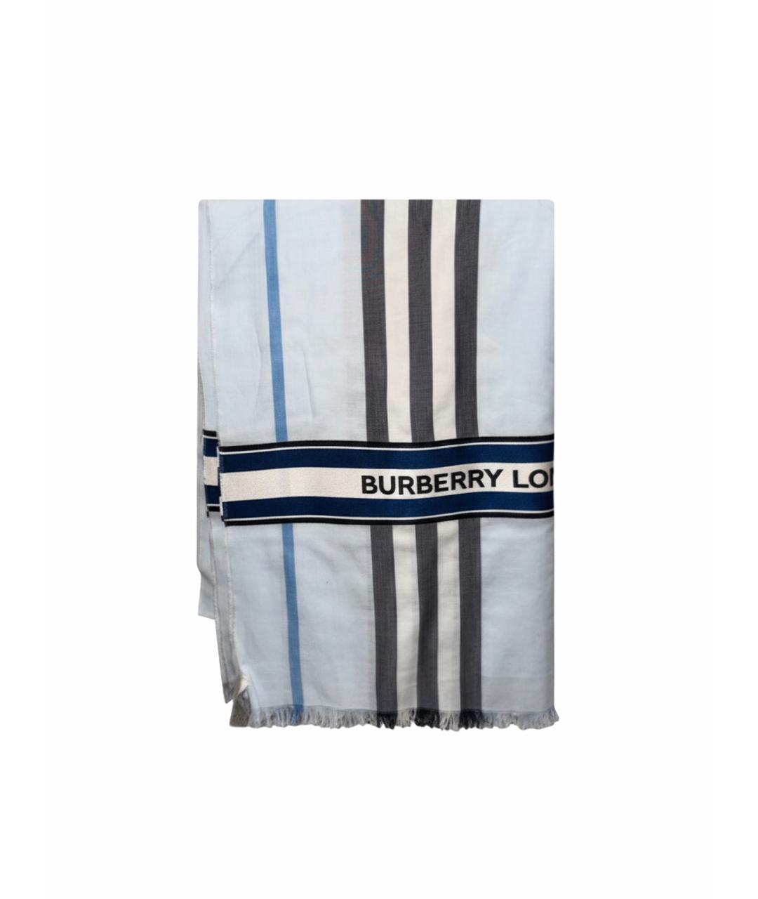 BURBERRY Синий шарф, фото 1