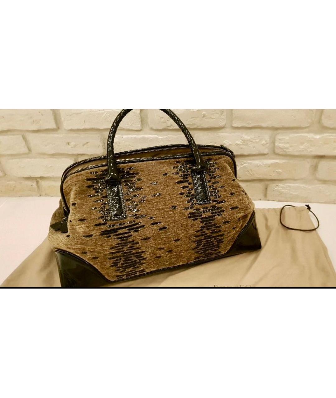 BOTTEGA VENETA Коричневая кожаная сумка тоут, фото 9